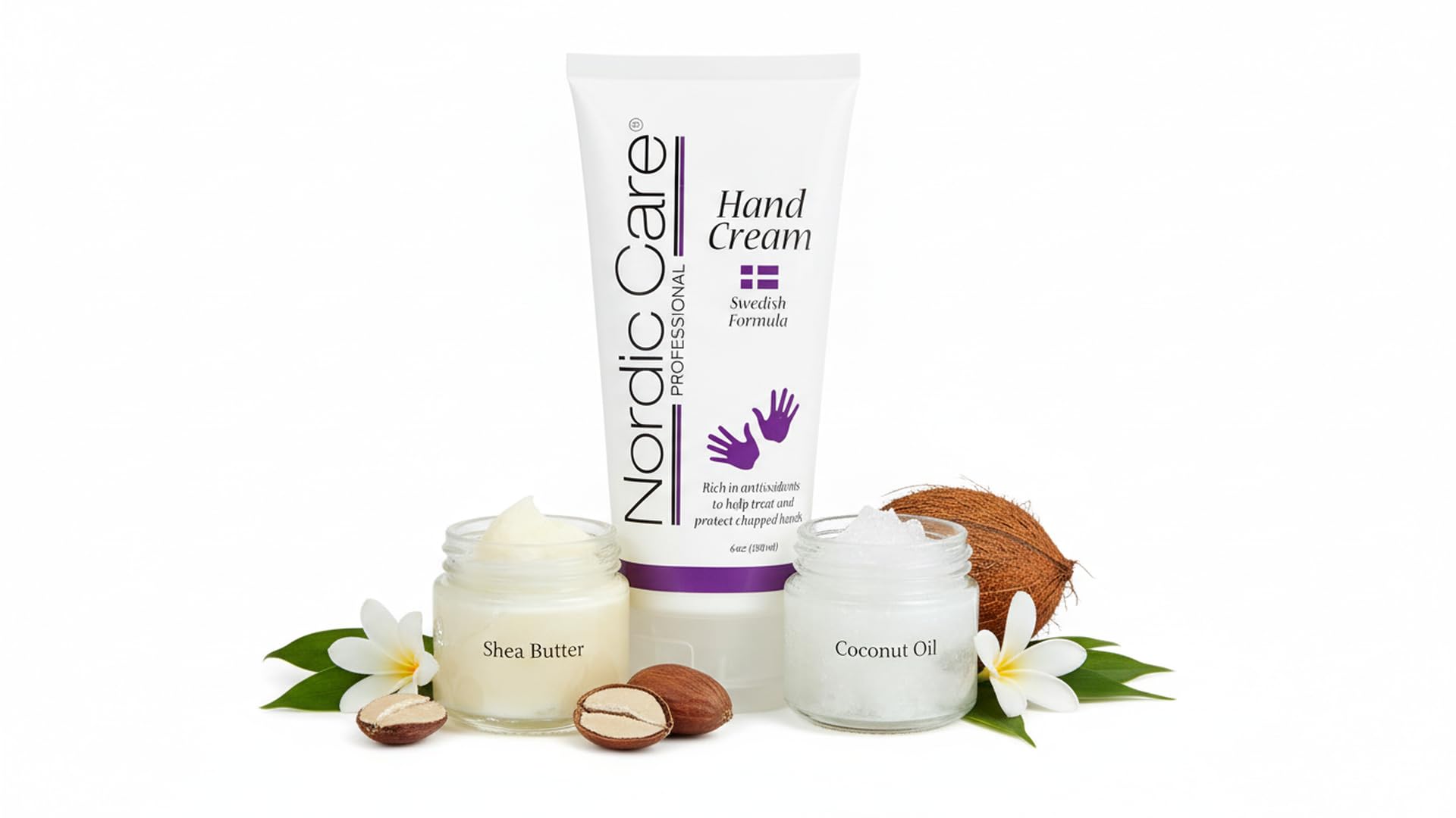 Nordic Care Hand Cream, 6 oz. | Shea Butter Hand Lotion for Dry Hands and Cracked Skin | Paraben & Lanolin-free | Essential Oils, Vitamin A & E, Squalane & Lavender - dailyvitalstore