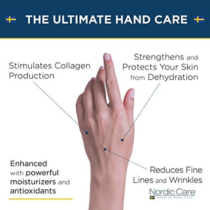 Nordic Care Hand Cream, 6 oz. | Shea Butter Hand Lotion for Dry Hands and Cracked Skin | Paraben & Lanolin-free | Essential Oils, Vitamin A & E, Squalane & Lavender - dailyvitalstore