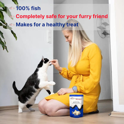 Nordic Catch Freeze Dried Fish Pet Treats from Iceland - Pure, All Natural Seafood Snacks for Dogs, Cats and Other Pets - Human Safe Ingredients, Made from Sashimi Grade Seafood - White Fish - dailyvitalstore
