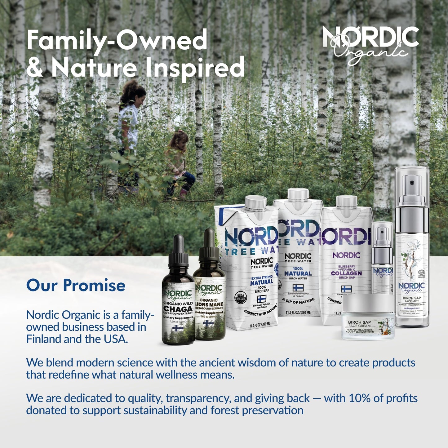 Nordic Liquid Collagen Peptide Drink, Organic Birch Sap, Wild blueberry + Vitamin C, Made in Finland - 10g Clinically Studied Grass Fed Collagen Peptides for Skin Hair Nails & Joint Support, with Silica, BPA-Free Beverage (12 Pack) - dailyvitalstore