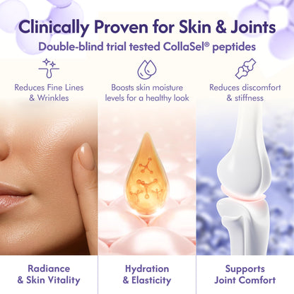 Nordic Liquid Collagen Peptide Drink, Organic Birch Sap, Wild blueberry + Vitamin C, Made in Finland - 10g Clinically Studied Grass Fed Collagen Peptides for Skin Hair Nails & Joint Support, with Silica, BPA-Free Beverage (12 Pack) - dailyvitalstore
