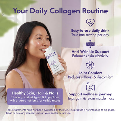 Nordic Liquid Collagen Peptide Drink, Organic Birch Sap, Wild blueberry + Vitamin C, Made in Finland - 10g Clinically Studied Grass Fed Collagen Peptides for Skin Hair Nails & Joint Support, with Silica, BPA-Free Beverage (12 Pack) - dailyvitalstore
