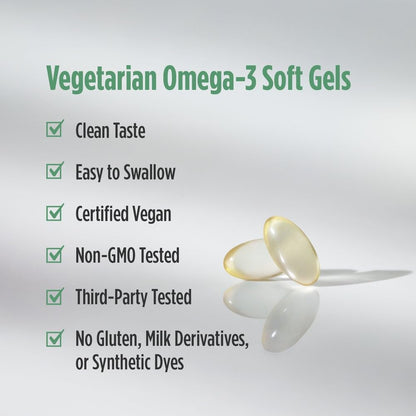 Nordic Naturals Algae DHA - 60 Soft Gels - 500 mg Omega-3 DHA - Certified Vegan Algae Oil - Plant-Based DHA - Brain, Eye & Nervous System Support - Non-GMO - 30 Servings - dailyvitalstore
