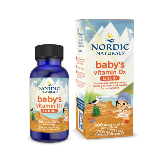 Nordic Naturals Baby’s Vitamin D3, Unflavored - 0.76 oz - 400 IU Vitamin D3 - Healthy Bones, Immune System Support, Normal Sleep Rhythms - Non-GMO, Certified Vegetarian - 90 Servings - dailyvitalstore