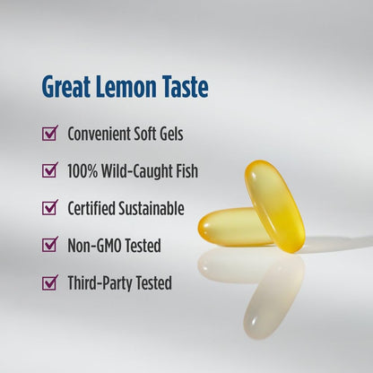 Nordic Naturals Complete Omega-D3, Lemon Flavor - 120 Soft Gels - 565 mg Omega-3 + 70 mg GLA + 1000 IU Vitamin D3 - EPA & DHA - Healthy Skin, Cognition, Positive Mood - Non-GMO - 60 Servings - dailyvitalstore