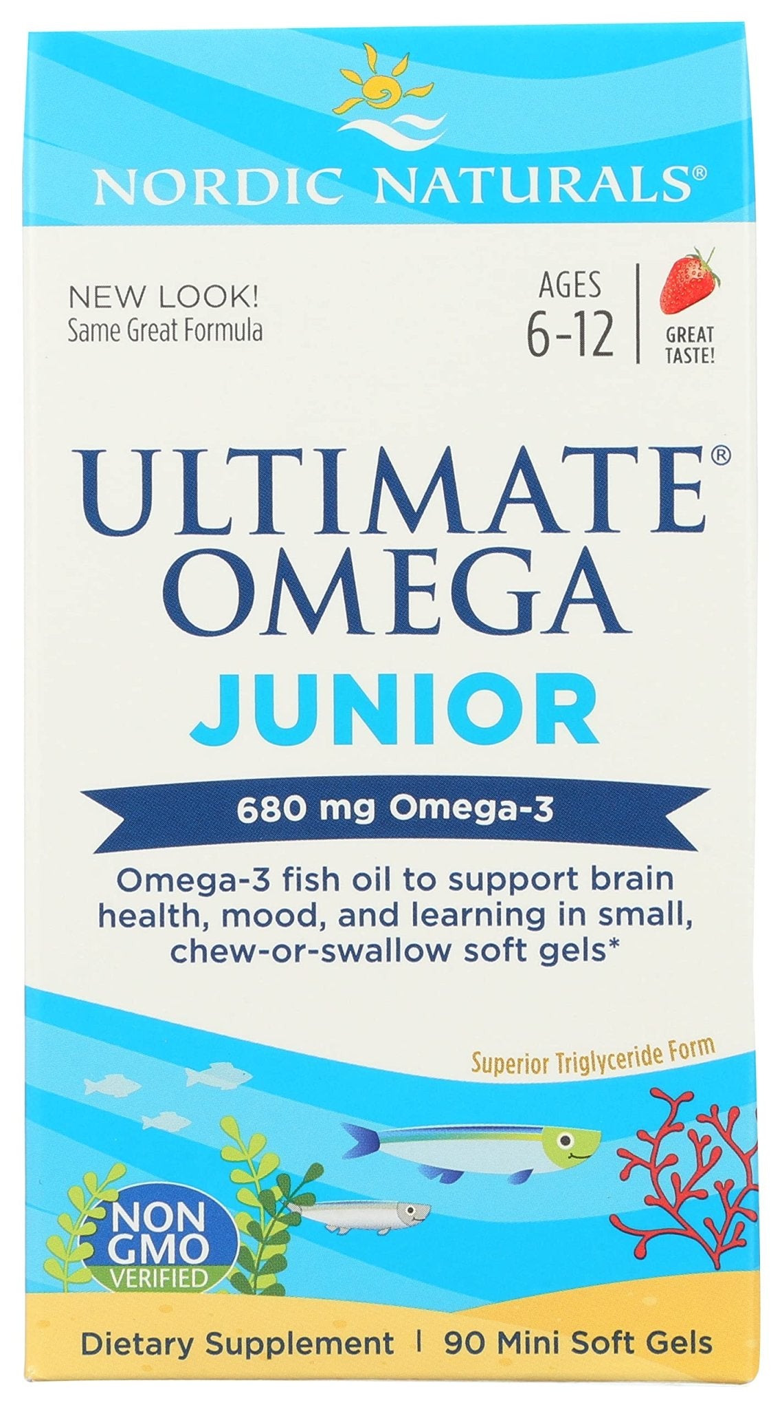 NORDIC NATURALS Junior Ultimate Omega Chewable Softgels, 680 Mg, 90 CT - dailyvitalstore