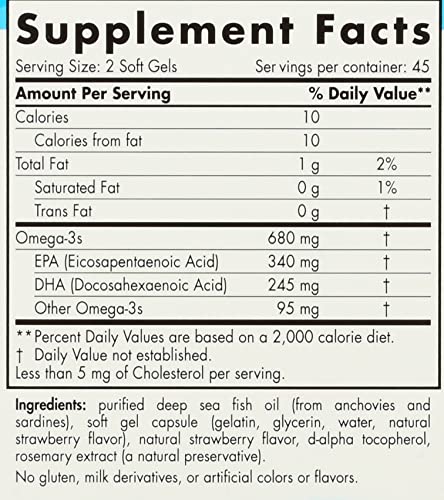 NORDIC NATURALS Junior Ultimate Omega Chewable Softgels, 680 Mg, 90 CT - dailyvitalstore