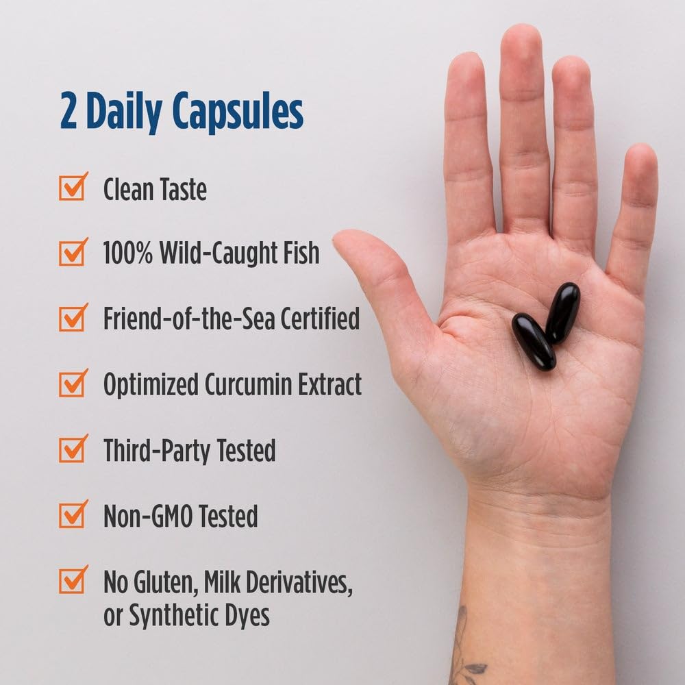 Nordic Naturals Memory Support with Curcumin - 60 Soft Gels - 1000 mg Omega-3 + 400 mg Optimized Curcumin - Memory, Cognition - Contains Phosphatidylcholine & Huperzine A - Non-GMO - 30 Servings - dailyvitalstore
