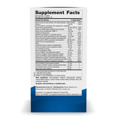 Nordic Naturals Men’s Multivitamin Extra Strength - Bone, Energy, & Blood-Vessel Support - Immunity Supplement - 20 Essential Nutrients - 60 Tablets - 30 Servings - dailyvitalstore