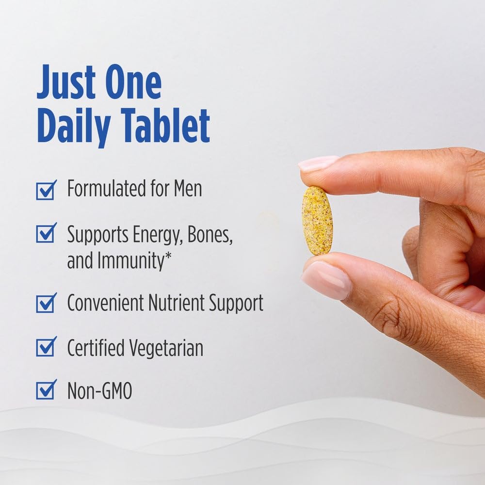 Nordic Naturals Men’s Multivitamin One Daily - Bone, Energy, & Blood-Vessel Support - Immunity Supplement - 20 Essential Nutrients - 30 Tablets - 30 Servings - dailyvitalstore