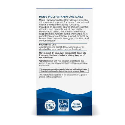 Nordic Naturals Men’s Multivitamin One Daily - Bone, Energy, & Blood-Vessel Support - Immunity Supplement - 20 Essential Nutrients - 30 Tablets - 30 Servings - dailyvitalstore