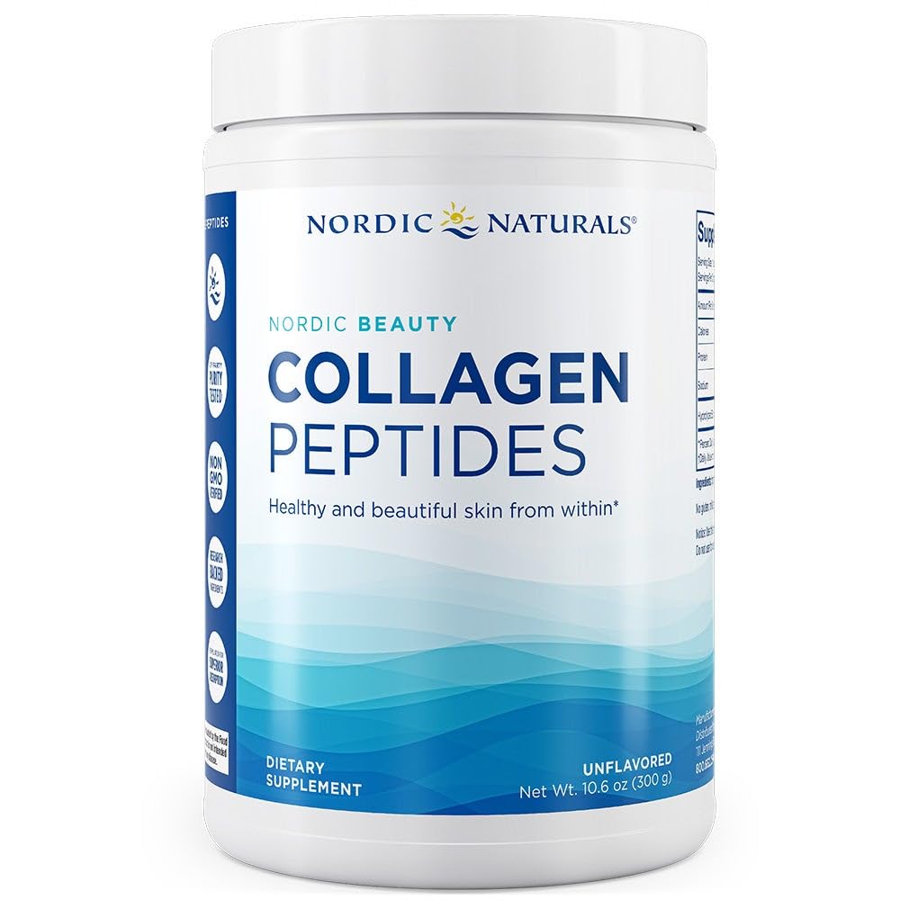 Nordic Naturals Nordic Beauty Collagen Peptides, Unflavored - 10.6 Ounces - Collagen Supplement for Skin Health and Elasticity - for Hot and Cold Beverages - 30 Servings - dailyvitalstore