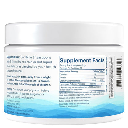 Nordic Naturals Nordic Beauty Marine Collagen Powder, Strawberry - 5.29 Ounces - Collagen Powder Supplement for Healthy Skin, Joints, and Bones, Vitamin C for Antioxidant Support - 30 Servings - dailyvitalstore