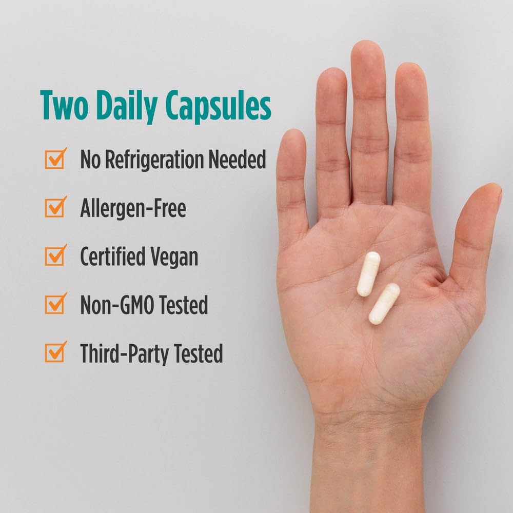 Nordic Naturals Nordic Flora Probiotic Daily - 60 Capsules - 4 Probiotic Strains with 12 Billion Cultures - Optimal Wellness, Immune Support, Digestive Health - Non-GMO, Vegan - 30 Servings - dailyvitalstore