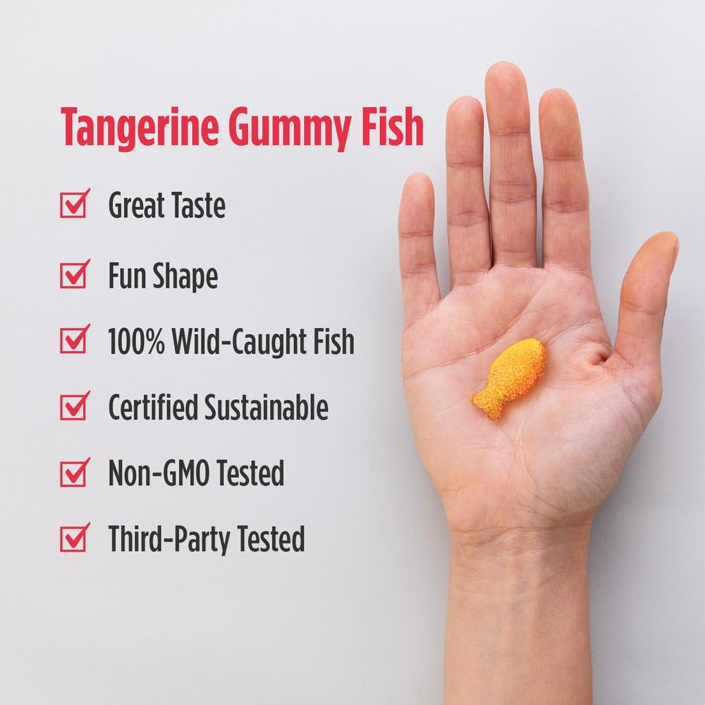 Nordic Naturals Nordic Omega-3 Gummy Fish, Tangerine - 30 Gummy Fish - 124 mg Total Omega-3s with EPA & DHA - Non-GMO - 30 Servings - dailyvitalstore