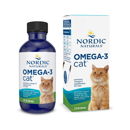 Nordic Naturals Omega-3 Cat, Unflavored - 2 oz - 304 mg Omega-3 Per One mL - Fish Oil for Cats with EPA & DHA - Promotes Heart, Skin, Coat, & Immune Health - Non-GMO - dailyvitalstore