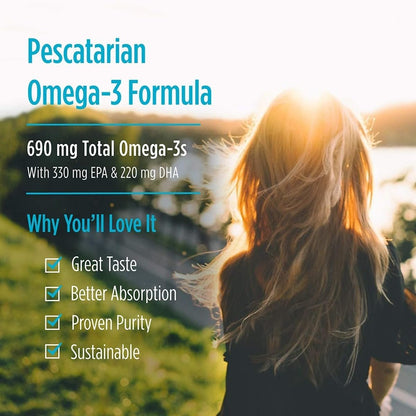 Nordic Naturals Omega-3 in Fish Gelatin, Lemon Flavor - 60 Fish Gels - 690 mg Omega-3 - Fish Oil - EPA & DHA - Immune Support, Brain & Heart Health, Optimal Wellness - Non-GMO - 30 Servings - dailyvitalstore