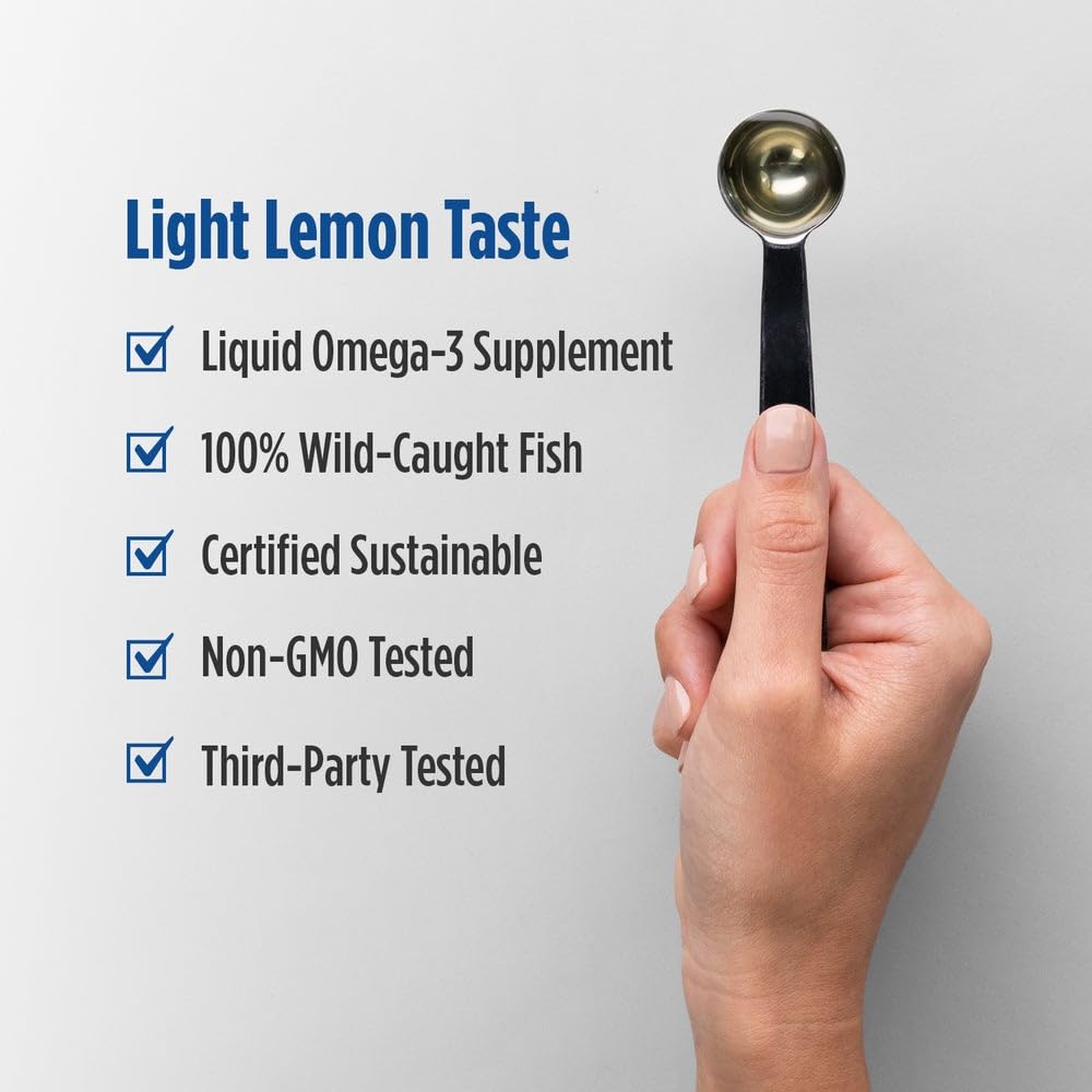 Nordic Naturals Omega-3, Lemon Flavor - 16 oz - 1560 mg Omega-3 - Fish Oil - EPA & DHA - Immune Support, Brain & Heart Health, Optimal Wellness - Non-GMO - 96 Servings - dailyvitalstore