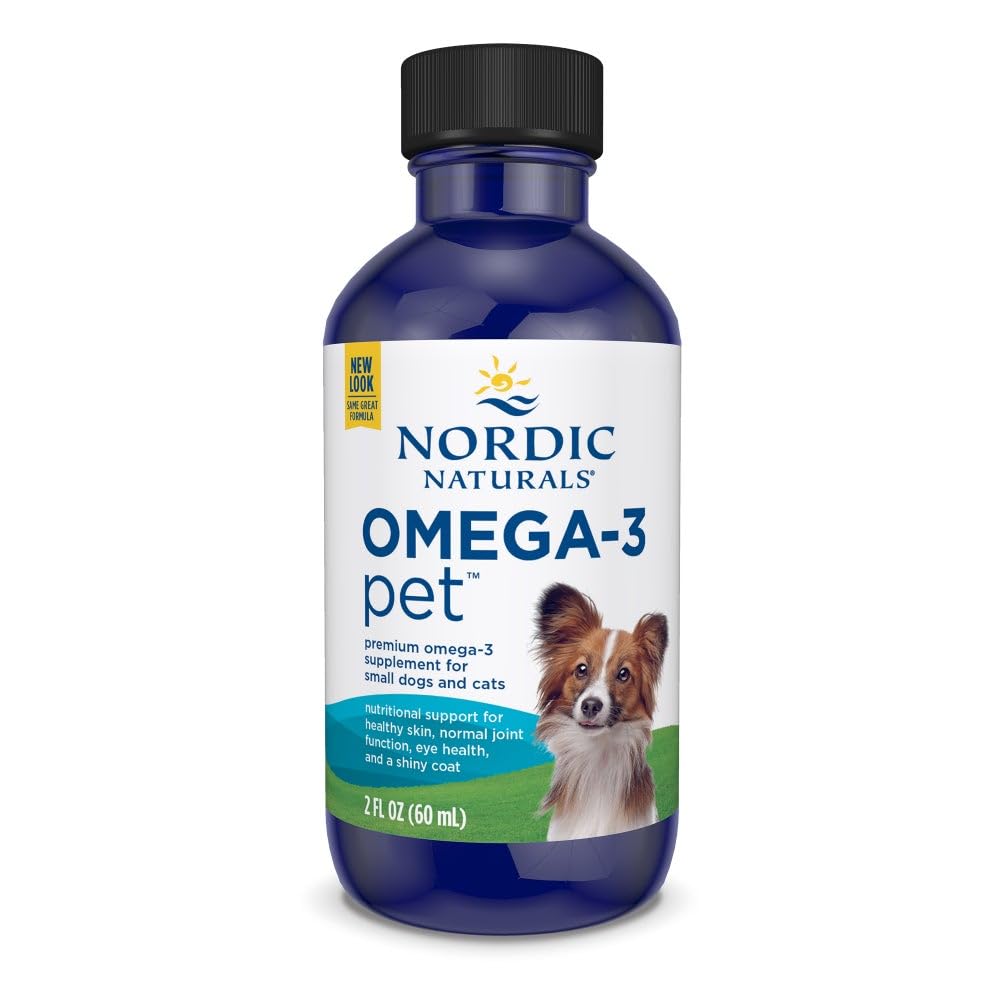 Nordic Naturals Omega-3 Pet Bundle - 2 oz Omega-3 Fish Oil for Small Dogs & Cats, 8 oz Pet Cod Liver Oil Promotes Heart, Skin, Coat, & Immune Health - dailyvitalstore