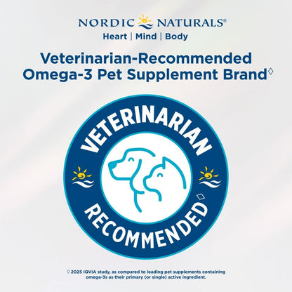 Nordic Naturals Pet Joint Support + Omega 3 Soft Chews for Dogs, Pork Bone Broth Flavored - Promotes Mobility, Hip and Joint Support with Omega-3 Fish Oil, MSM, EPA & DHA - 30 Non-GMO Chews - dailyvitalstore