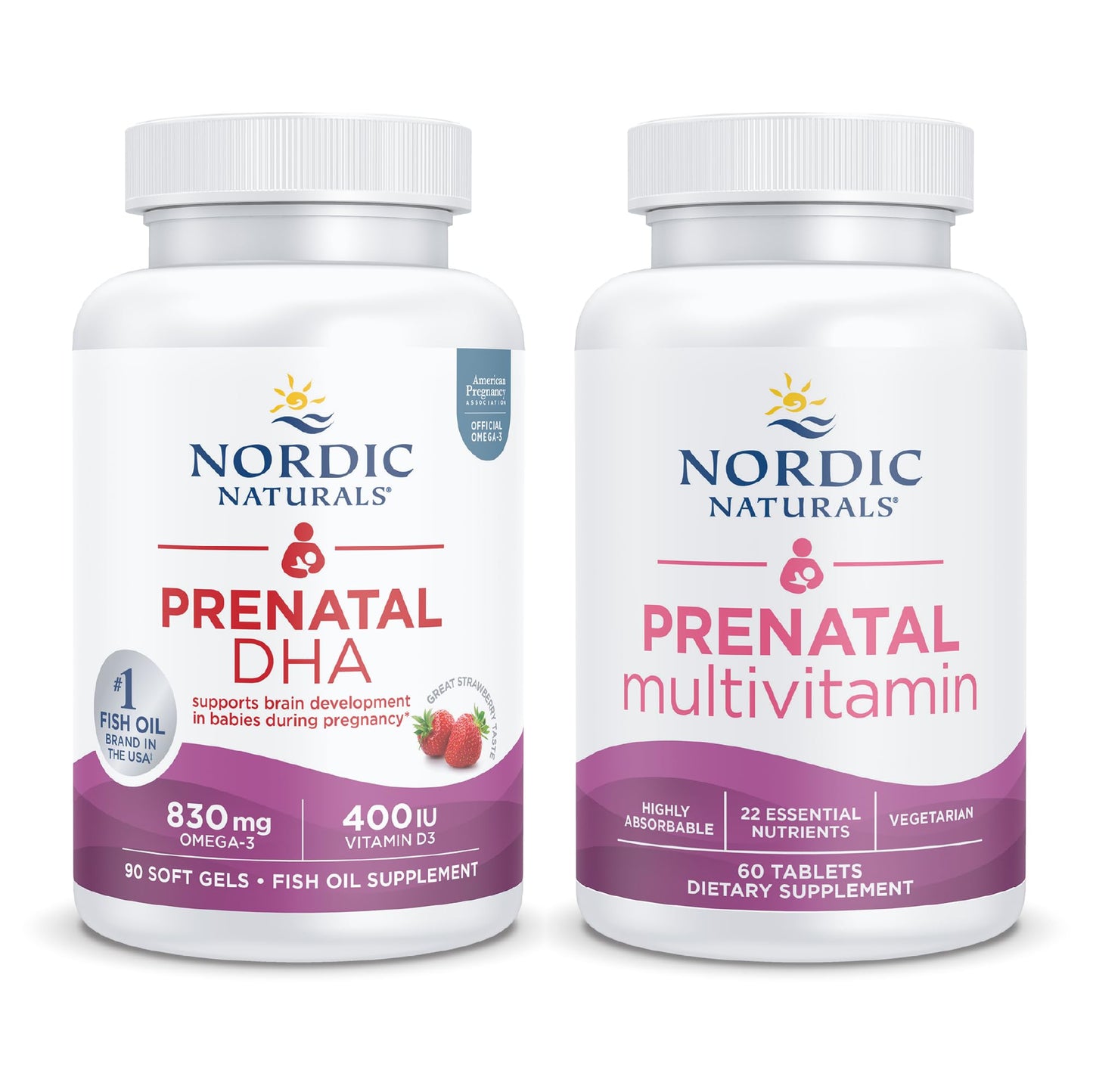 Nordic Naturals Prenatal Starter Pack - Prenatal DHA and Prenatal Multivitamin Tablets - dailyvitalstore