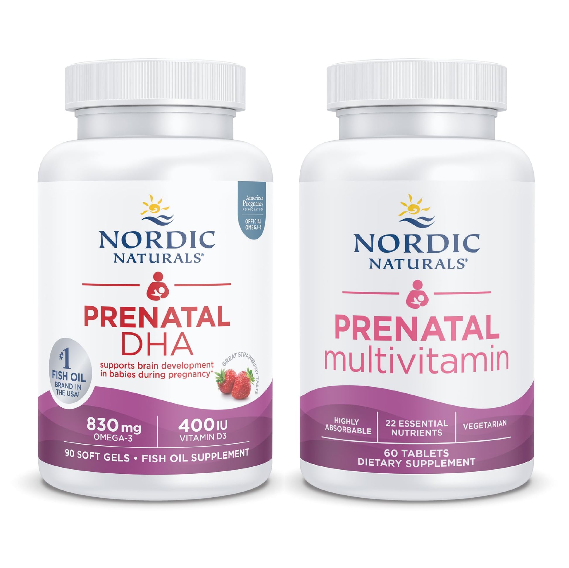 Nordic Naturals Prenatal Starter Pack - Prenatal DHA and Prenatal Multivitamin Tablets - dailyvitalstore