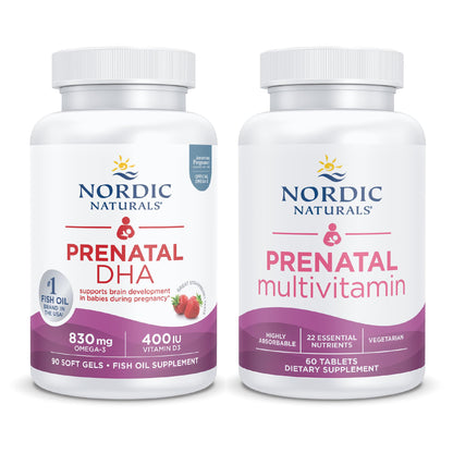 Nordic Naturals Prenatal Starter Pack - Prenatal DHA and Prenatal Multivitamin Tablets - dailyvitalstore