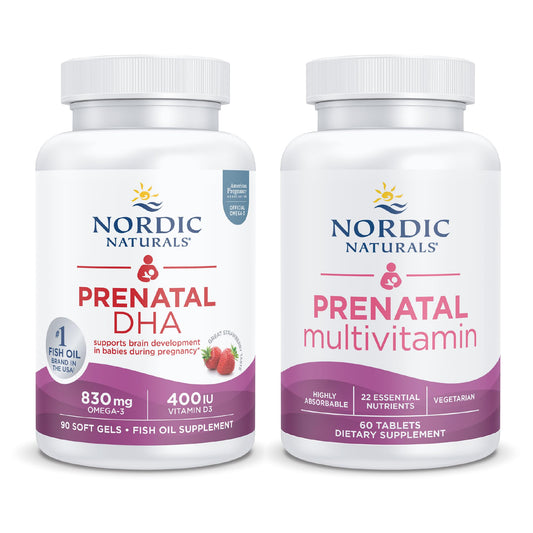 Nordic Naturals Prenatal Starter Pack - Prenatal DHA and Prenatal Multivitamin Tablets - dailyvitalstore