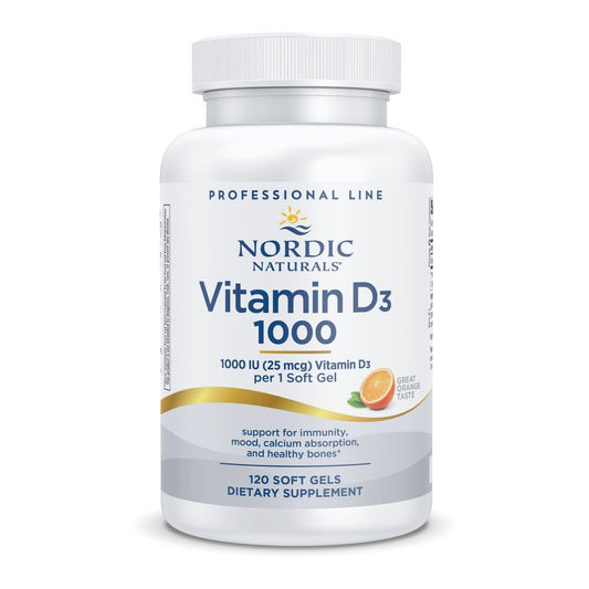 Nordic Naturals Pro Vitamin D3 1000, Orange - 120 Mini Soft Gels - 1000 IU Vitamin D3 - Supports Healthy Bones, Mood & Immune System Function - Non-GMO - 120 Servings - dailyvitalstore