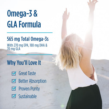 Nordic Naturals ProEFA 3-6-9, Lemon Flavor - 90 Soft Gels - 565 mg Omega-3 - EPA & DHA with Added GLA - Healthy Skin, Cognition, & Positive Mood - Non-GMO - 45 Servings - dailyvitalstore