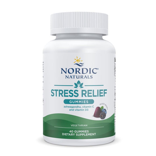 Nordic Naturals Stress Relief Gummies, Mixed Berry, 40 Gummy Supplements, Supports Daily Mood and Immune System Health, Non-GMO, Vegetarian, 20 Servings - dailyvitalstore