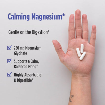 Nordic Naturals Vegetarian Magnesium Glycinate Capsules, Unflavored, 90 Count - 250mg Magnesium per Serving - Highly Bioavailable Support for Muscle & Cardiovascular - dailyvitalstore