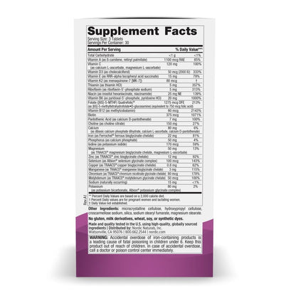 Nordic Naturals Vegetarian Prenatal Multivitamin Minis - 90 Easy to Swallow Tablets - Highly Absorbable Multivitamin and Mineral Supplement to Support Pregnancy - Non-GMO, 30 Servings - dailyvitalstore