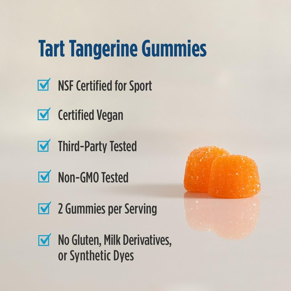Nordic Naturals Vitamin C Gummies Sport, Tart Tangerine - 120 Gummies - 250 mg Vitamin C - Antioxidant Protection - NSF Certified - Non-GMO, Vegan - 60 Servings - dailyvitalstore