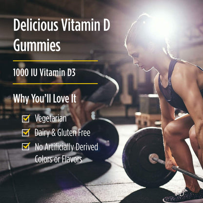 Nordic Naturals Vitamin D3 Gummies Sport, Wild Berry - 120 Gummies - 1000 IU Vitamin D3 - NSF Certified - Healthy Bones, Mood & Immune System Function - Non-GMO - 120 Servings - dailyvitalstore