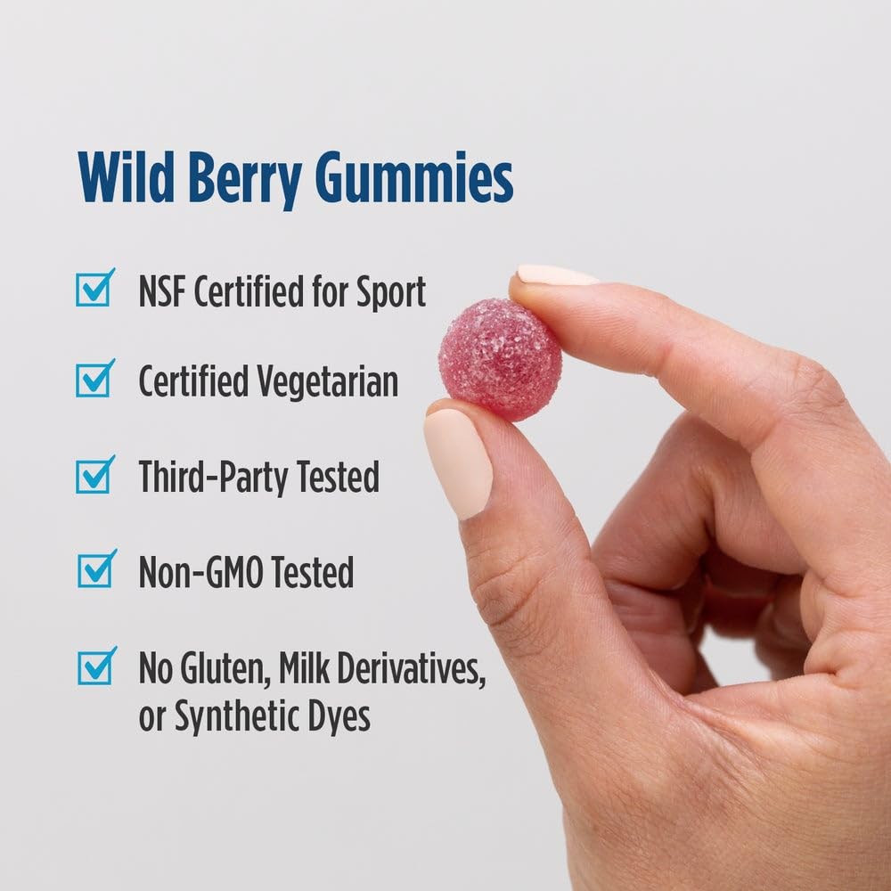 Nordic Naturals Vitamin D3 Gummies Sport, Wild Berry - 120 Gummies - 1000 IU Vitamin D3 - NSF Certified - Healthy Bones, Mood & Immune System Function - Non-GMO - 120 Servings - dailyvitalstore