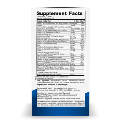 Nordic Naturals Women’s Multivitamin Extra Strength - Skin, Hair, Energy, & Bone Support - Immunity Supplement - 20 Essential Nutrients - 60 Tablets - 30 Servings - dailyvitalstore