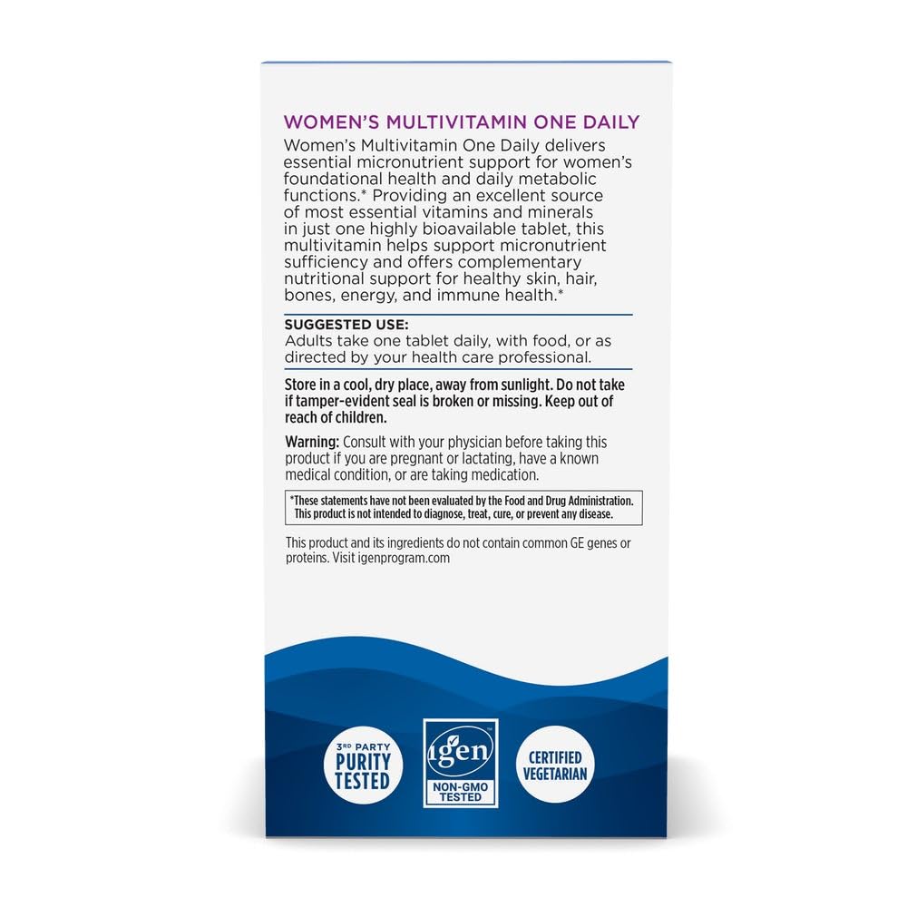 Nordic Naturals Women’s Multivitamin One Daily - Skin, Hair, Energy, & Bone Support - Immunity Supplement - 20 Essential Nutrients - 30 Tablets - 30 Servings - dailyvitalstore