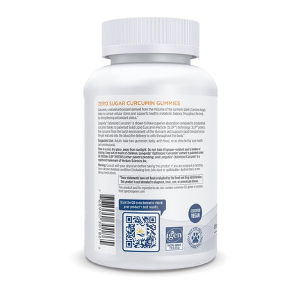 Nordic Naturals Zero Sugar Curcumin Gummies, Mango - 60 Gummies - 200 mg Optimized Curcumin Extract - Great Taste - Antioxidant Support, Healthy Metabolic Balance - Non-GMO, Vegan - 30 Servings - dailyvitalstore