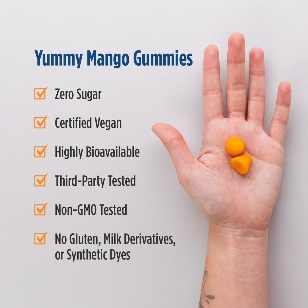 Nordic Naturals Zero Sugar Curcumin Gummies, Mango - 60 Gummies - 200 mg Optimized Curcumin Extract - Great Taste - Antioxidant Support, Healthy Metabolic Balance - Non-GMO, Vegan - 30 Servings - dailyvitalstore