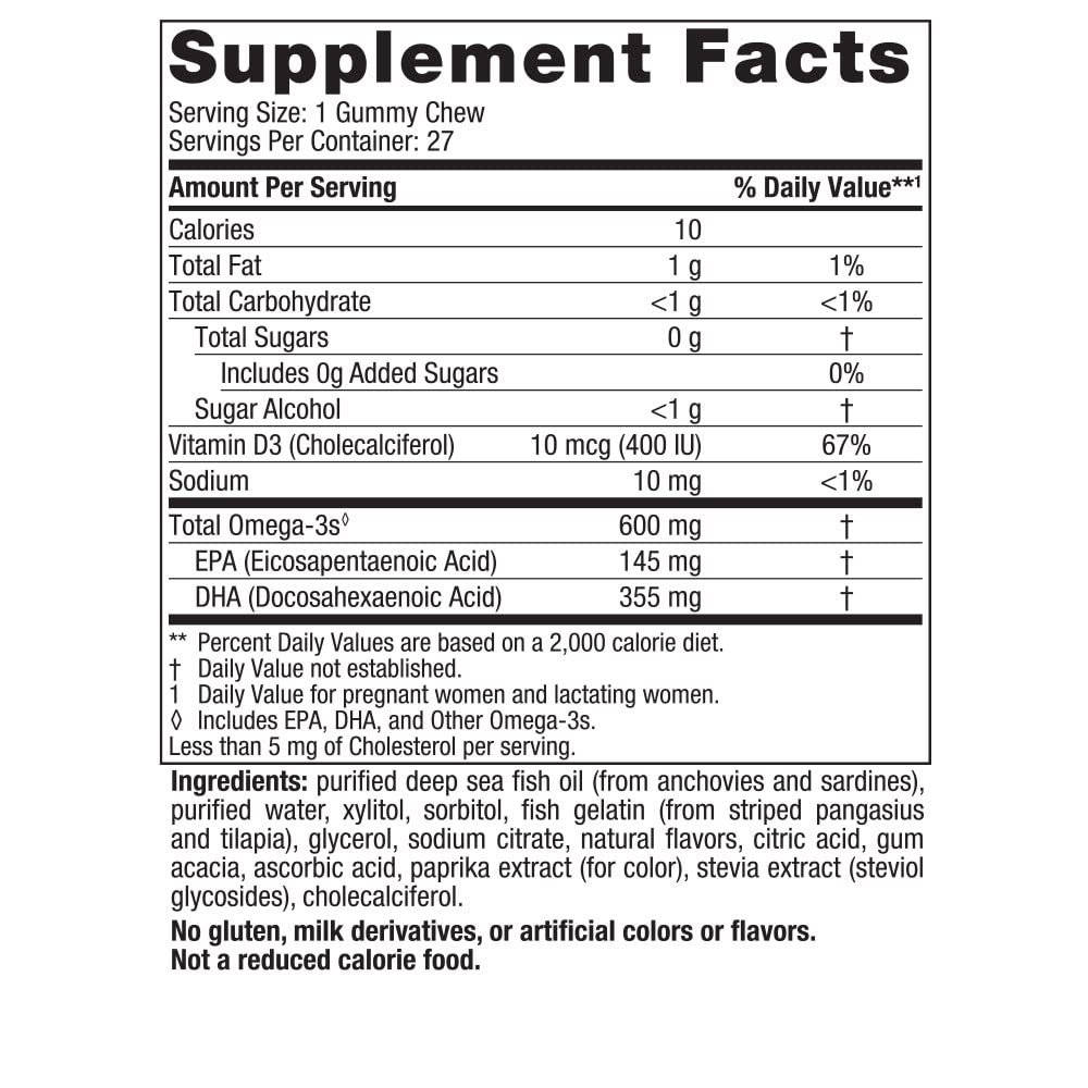 Nordic Naturals Zero Sugar DHA Prenatal Vitamin Gummies, Strawberry Orange Flavor - 27 Gummies - Supplements for Pregnancy - 600 mg Omega-3 Fish Oil and 400 IU Vitamin D3-27 Servings - dailyvitalstore