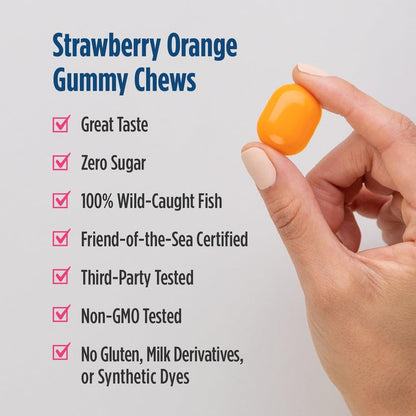 Nordic Naturals Zero Sugar DHA Prenatal Vitamin Gummies, Strawberry Orange Flavor - 27 Gummies - Supplements for Pregnancy - 600 mg Omega-3 Fish Oil and 400 IU Vitamin D3-27 Servings - dailyvitalstore