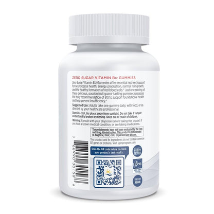 Nordic Naturals Zero Sugar Vitamin B12 Gummies - 2000 mcg Vitamin B12 per Gummy, Passion Fruit Guava Flavor - 30 Gummies, Essential Nutrient Support for Energy Production and Brain Health, 30 Servings - dailyvitalstore