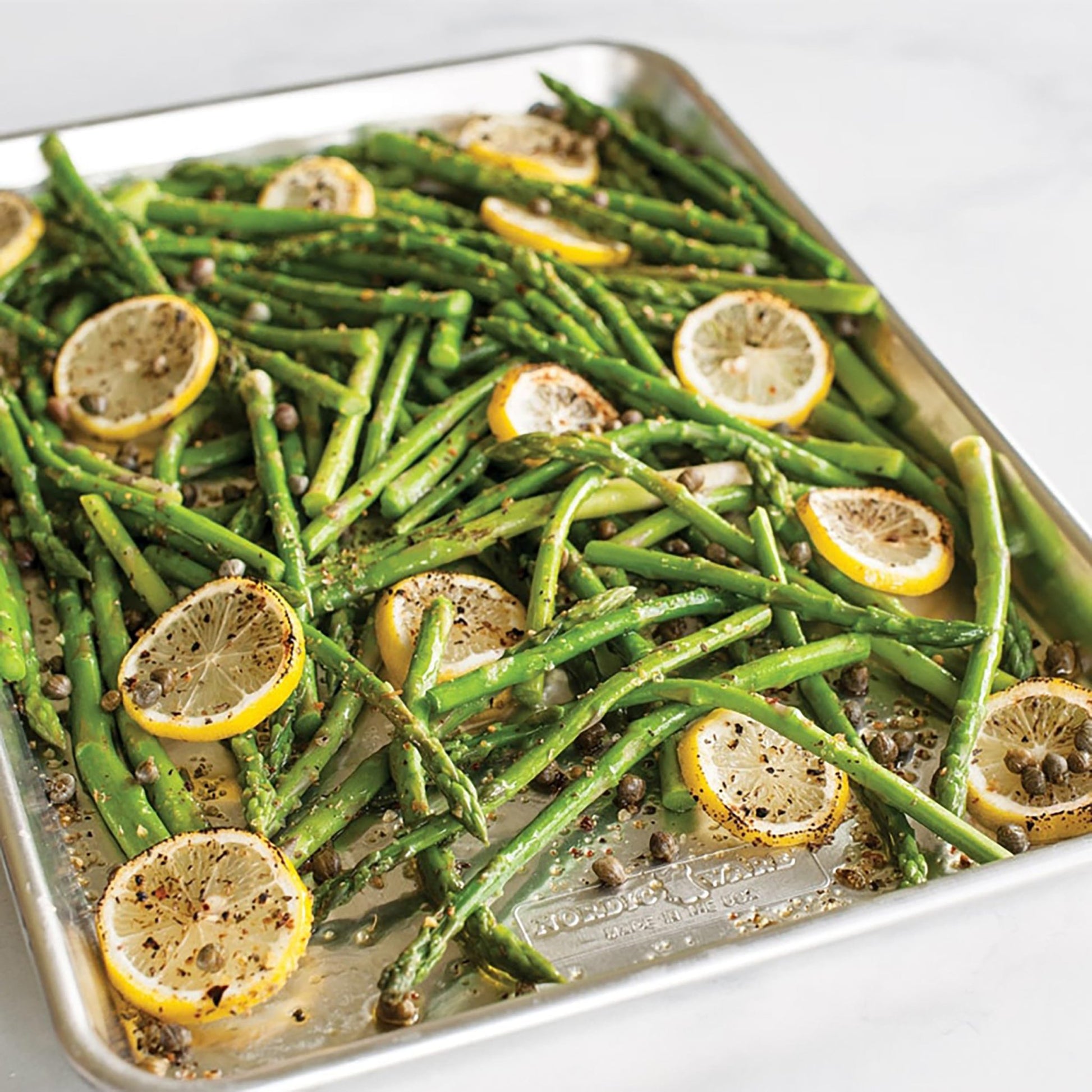 Nordic Ware Naturals 3 Piece Set - USA Made Aluminum Commercial Quality Sheet Pan for Baking or Roasting, Encapsulated Galvanized Steel Rim Prevents Warping; Half Sheet, Jelly Roll and Quarter Sheet - dailyvitalstore