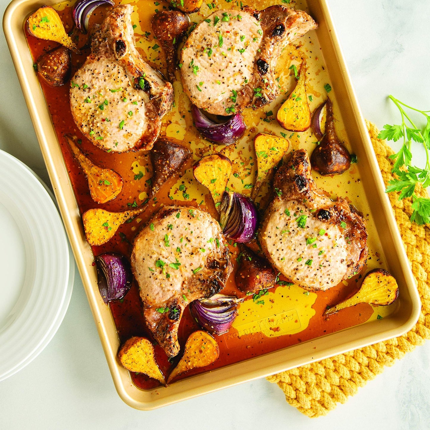 Nordic Ware Naturals Aluminum NonStick Baker's Half Sheet 13" x 18" - dailyvitalstore