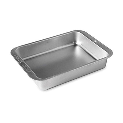 Nordic Ware Naturals Compact Rectangular Pan - Natural Uncoated Aluminum, Toaster Oven and Broiler Safe - dailyvitalstore