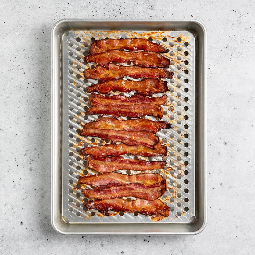 Nordic Ware Naturals High Sided Half Sheet Pan with Multi-Purpose Oven and Cooling Rack - dailyvitalstore