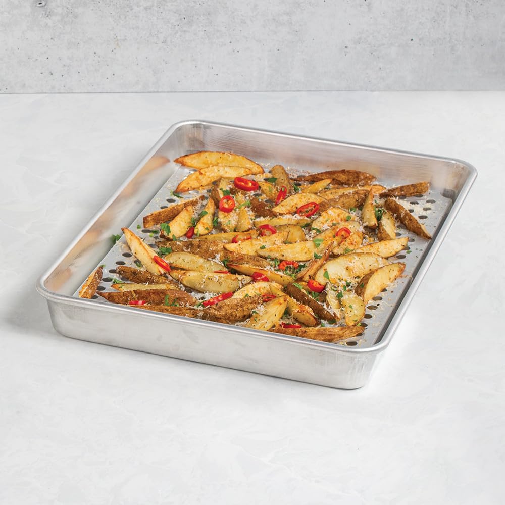 Nordic Ware Naturals High Sided Half Sheet Pan with Multi-Purpose Oven and Cooling Rack - dailyvitalstore