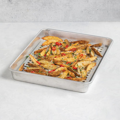 Nordic Ware Naturals High Sided Half Sheet Pan with Multi-Purpose Oven and Cooling Rack - dailyvitalstore