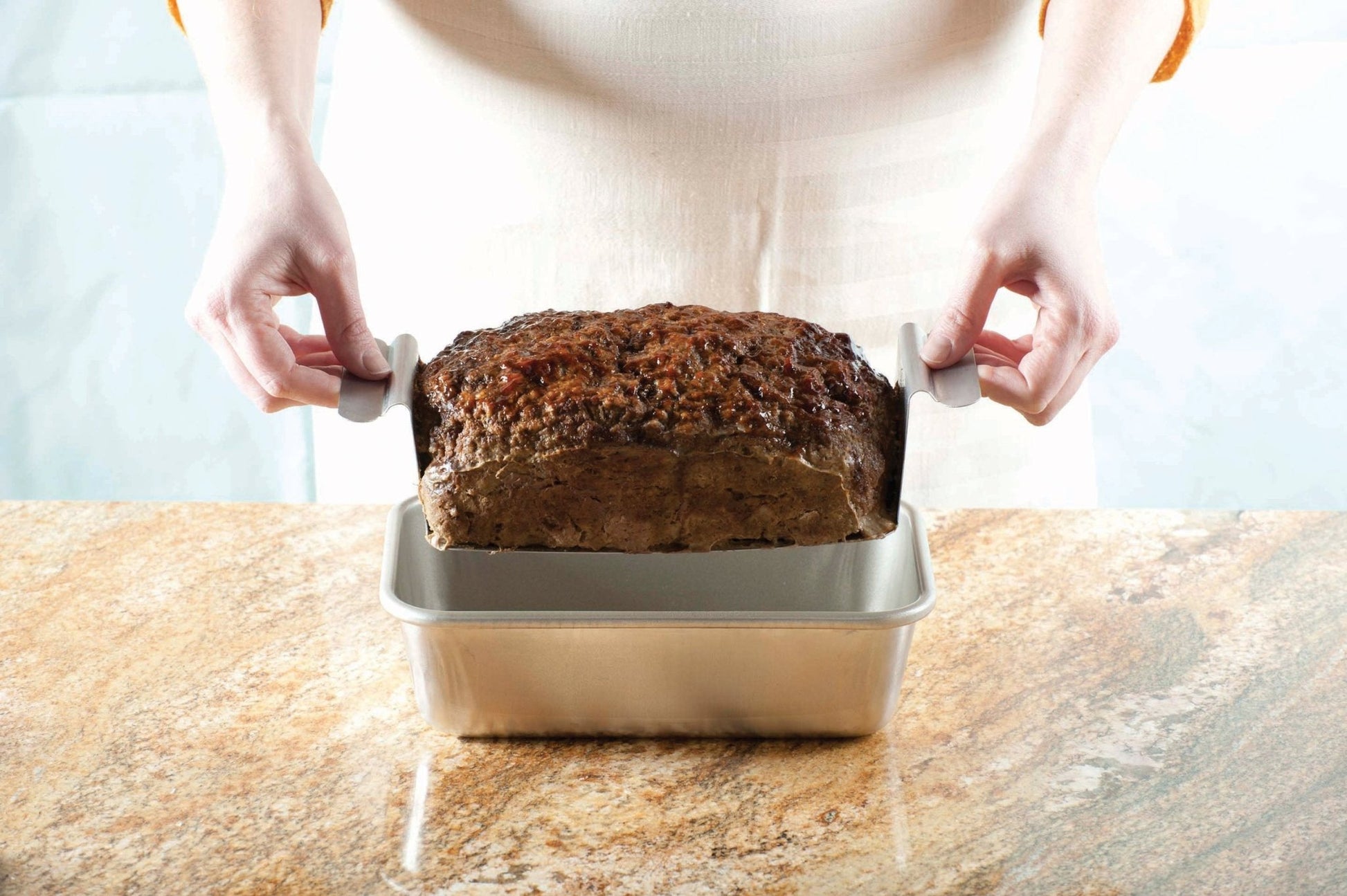 Nordic Ware Naturals Meat Loaf Pan with Lifting Trivet - dailyvitalstore
